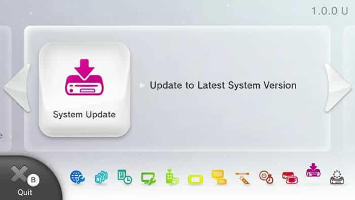 Update Wii U Settings