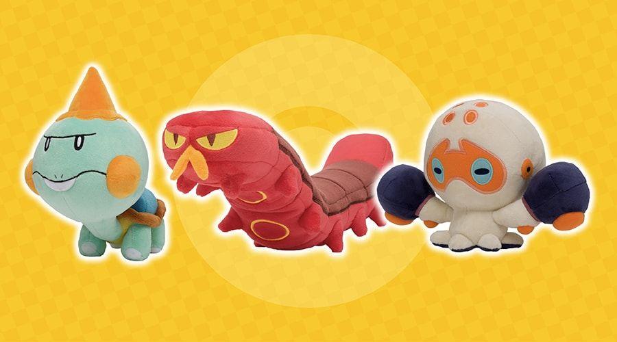 Chewtle Sizzlipede And Clobbopus Are The New Galar Pokemon That Have Confirmed Official Plushes Nintendohill